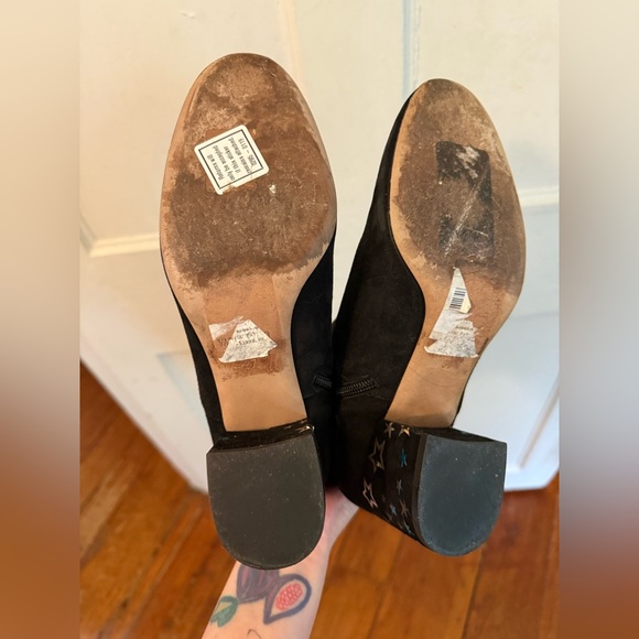 Valentino Celestial Metallic Suede Tall Heeled Boots - Picture 6 of 7